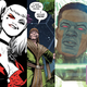Superman, Harley Quinn, Snoke, Mister Terrific, and a dead god.